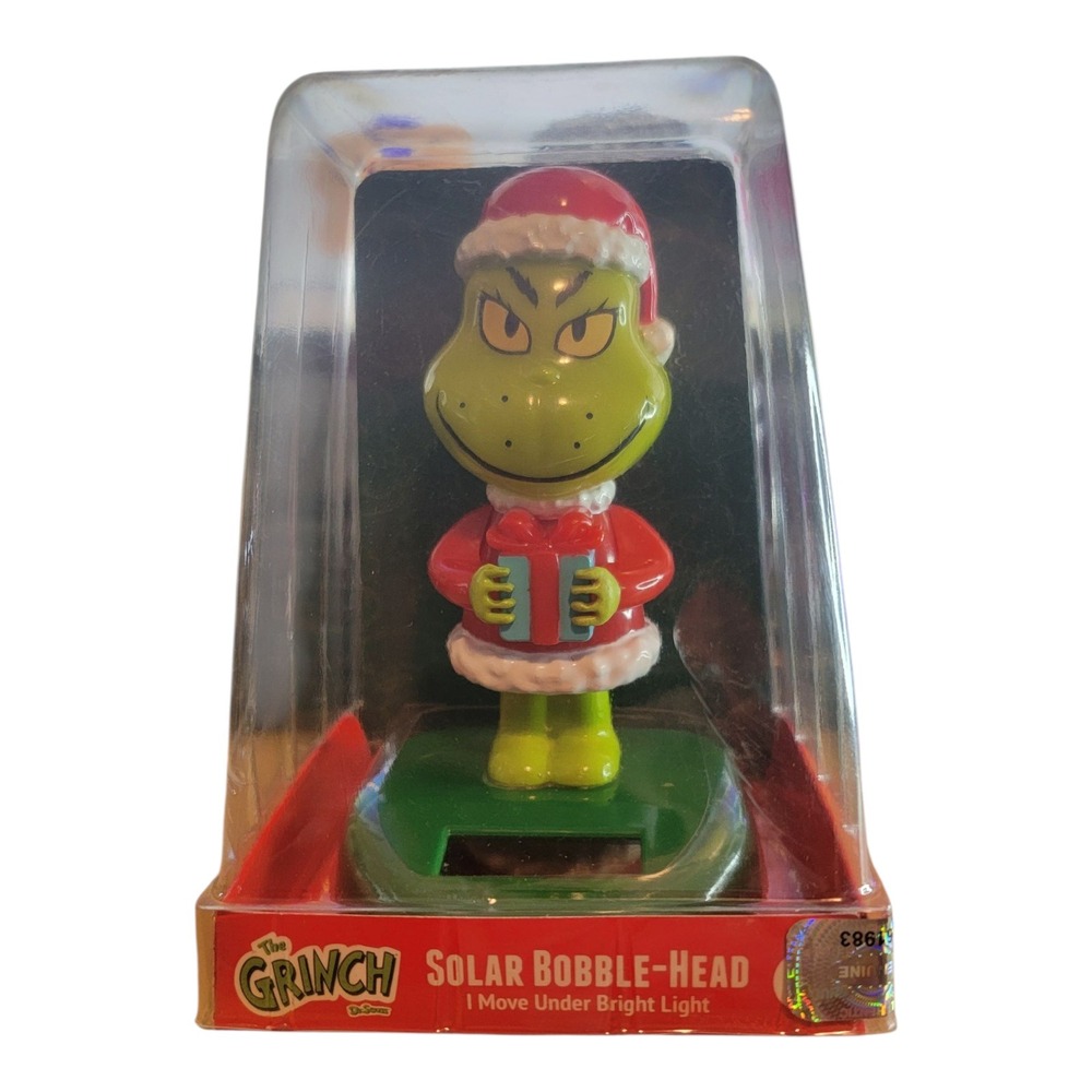 The Grinch Solar Bobble Head Dr Seuss Christmas Decoration Moves‎ Under Light